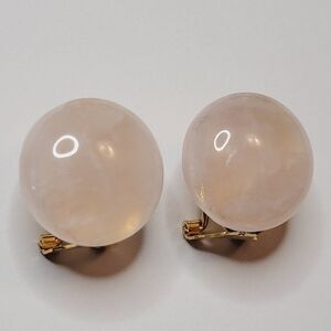 Semi Precious Circle Stone Earrings Vintage leverback Post Earring